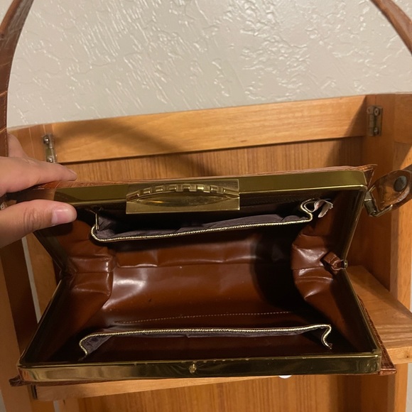 Vintage croc leather purse - Picture 4 of 5